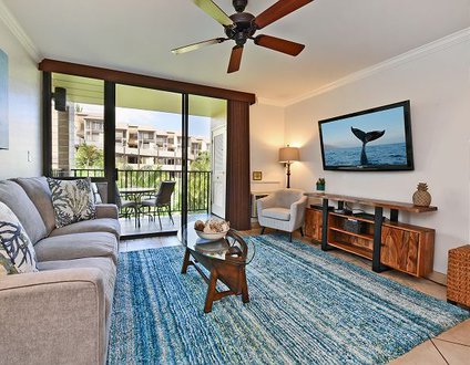 KAS 8203 Spacious and Freshly Updated 1Bed/2Baths Across from Kamaole Beach



